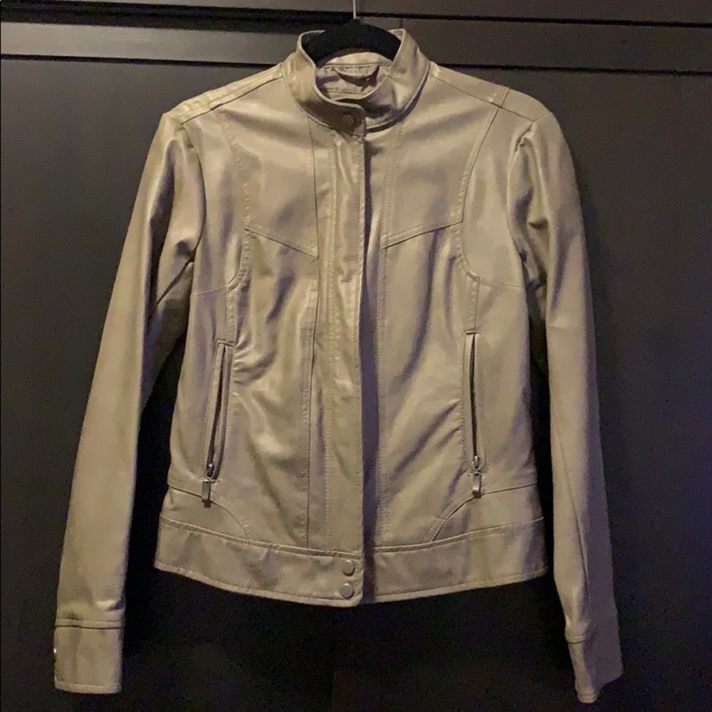 Grey pleather jacket